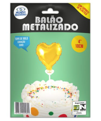 BALÃO METALIZADO TOPO DE BOLO BALÃO METALIZADO TOPO DE BOLO