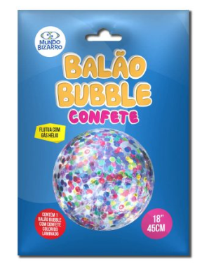 BALÃO BUBBLE CONFETE COLORIDO BALÃO BUBBLE CONFETE COLORIDO