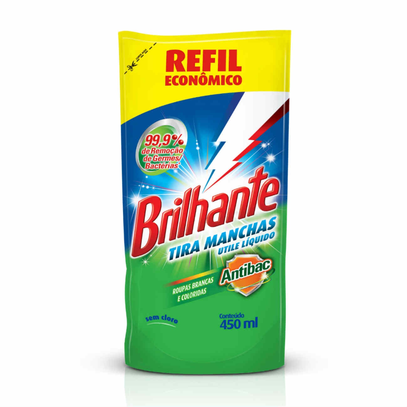 BRILHANTE TIRA MANCHAS UTILE ANTIB 450ML– REF. 100660 BRILHANTE TIRA MANCHAS UTILE ANTIB 450ML– REF. 100660